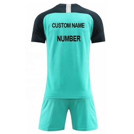 2019 New Sublimation Green Quick Dry Adults and Kids Soccer Uniform Jersey Set