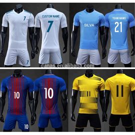 Thai quality custom logo and number blank football jersey club soccer jersey 2018 for kids and adults