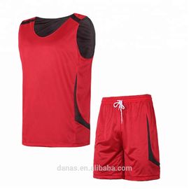 New custom design reversible red and black basketball jersey