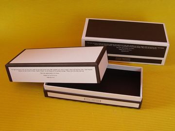 Rectangule Cardboard Luxury Gift Boxes with Black Velvet Foam for Glass Packaging