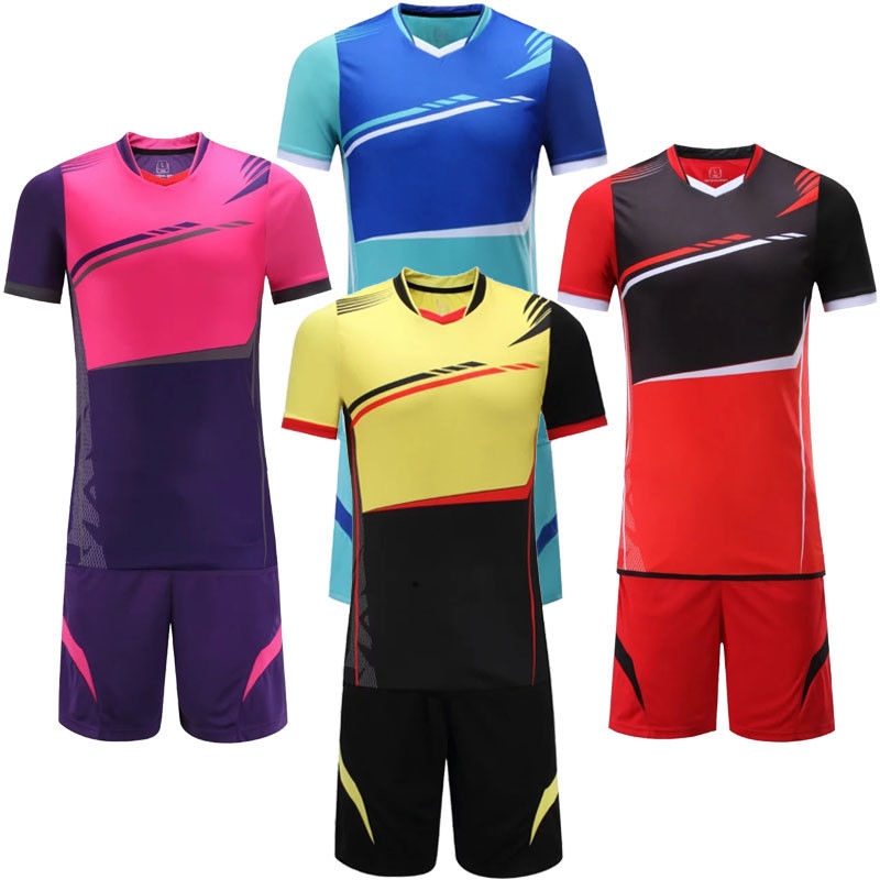 Men's Professional Soccer Jerseys Men Blank Football Jersey  Training Soccer Sets Adult Running Uniforms