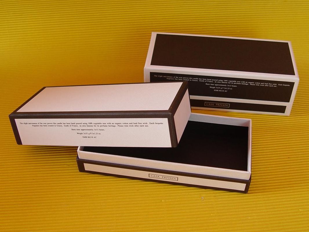 Rectangule Cardboard Luxury Gift Boxes with Black Velvet Foam for Glass Packaging