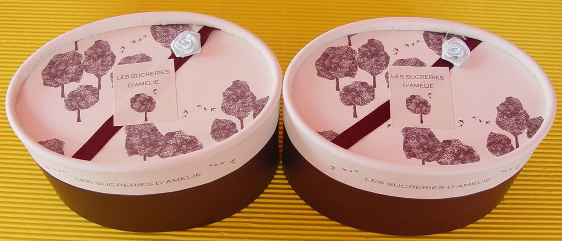 Customized Oval Cardboard / Paper Perfume Gift Wrapping Boxes Packaging with Lid