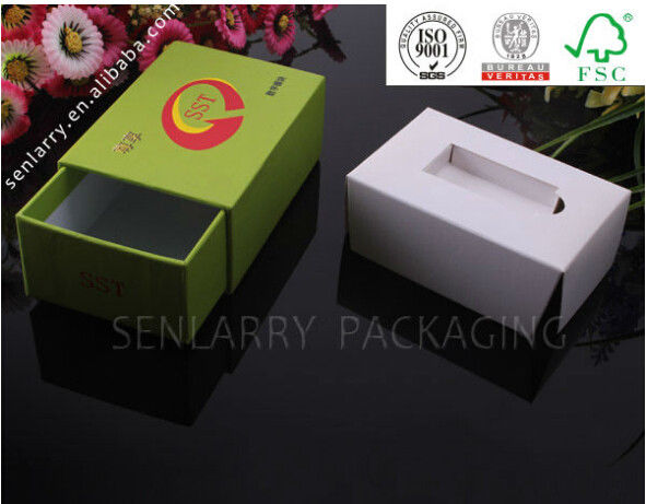 Promotional recycled paper packaging box design with drawer wholesale ex factory price!!!