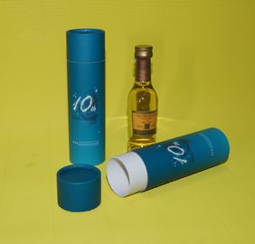 Elegant Wine Packaging Box , Recycled Coated Paper Tube For Wine Packing