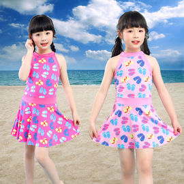 Sunny Girls Swim Suit Two Pieces Shirt Girl Push Up Swimsuit For Children Swimsuit Dress