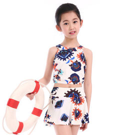 Girls Beach Sport Bodysuit Solid Patchwork Kid Bathing Suit Girl