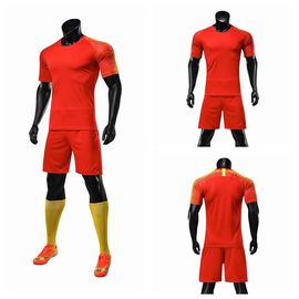 Professional New Men Kids  China Dragon Red/Black Sports Running Football Shirts Sets