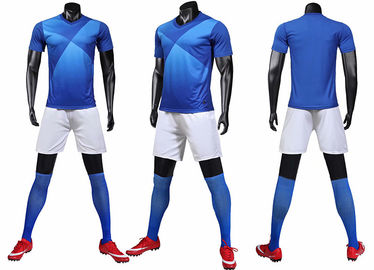 2019 Men Soccer Sets Polyester Good Quality Soccer Uniform Football Shirt Pant With Pockets