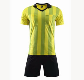 Men's Short Sleeve Uniforms  Stripe Referee  Customize Any Logos Soccer Jersey