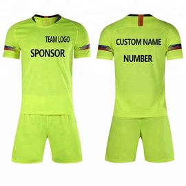 2018 2019 New Design Custom Own Logo Blank Soccer Jersey Green Football Kit