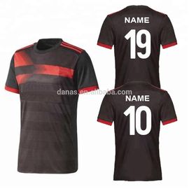 Wholesale sublimation football jersey custom name and number soccer uniform for milan fans