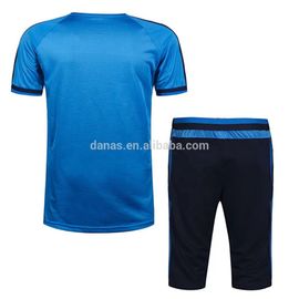 Wholesale cheap modern design soccer training suit shirt and shorts