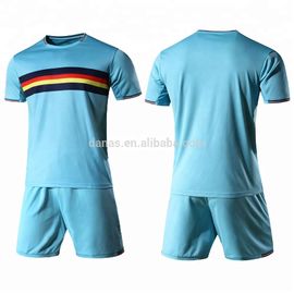 Custom Nice Quality Quick Dry Soccer Jersey Sky Blue Football Uniform