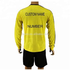 Popular Design 100% Polyester Cheap Thai Quality Long Sleeve Soccer Jersey