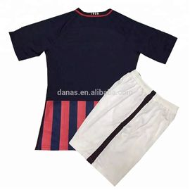 Red and Navy Blue Stripe Best Quality Soccer Jersey Design Futbol Shirt