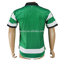 Sublimation Green and White Striped High Quality Professional Soccer Jersey