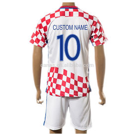 Euro New 2016/2017 Top Quality Custom Red and White Club Team Soccer Jersey Free Shipping to Croatia