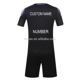 Black Sports Jersey New Model Football Club Designs Soccer Uniform Set
