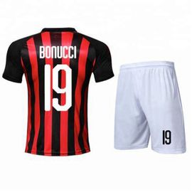 Free shipping to milan 2018-19 soccer jersey home football shirt