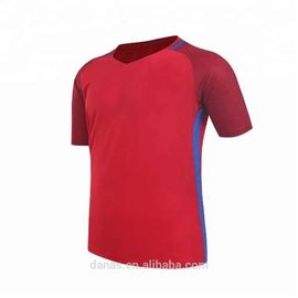 Custom red short sleeve euro national team soccer jersey football uniform