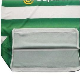 Big Size Green And White Stripes Sublimation Football Jersey