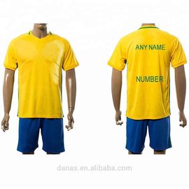 Brazil new quick dry football shirt soccer jersey and shorts