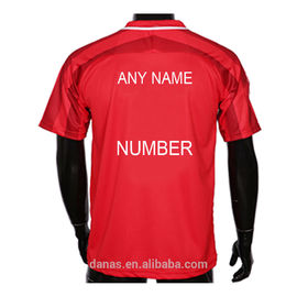 Red strips sublimation soccer jersey blank club soccer uniform