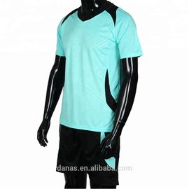 Sublimation wholesale custom light blue soccer jersey shirt and short thai quality