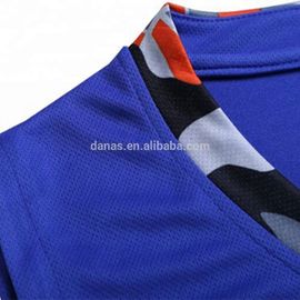 Hot sale fashion quick dry polyester blue basketball jersey with customized pattern