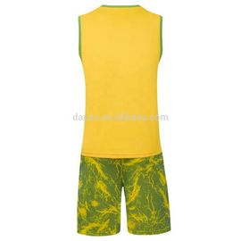 Custom fashion sublimation basketball jersey uniform design color yellow