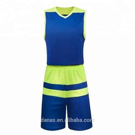 Cheap Custom Blank Basketball Jersey Uniform Design Color Blue With Green