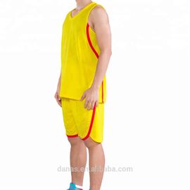 Popular Custom Logo Printing Cool Cheap Basketball Uniform Yellow