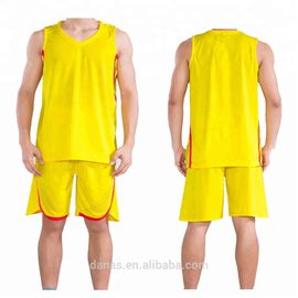 Popular Custom Logo Printing Cool Cheap Basketball Uniform Yellow