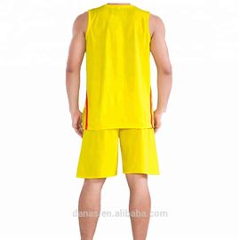 Popular Custom Logo Printing Cool Cheap Basketball Uniform Yellow