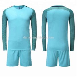 Custom Your Own Best Design Blue Soccer Jersey Long Sleeve