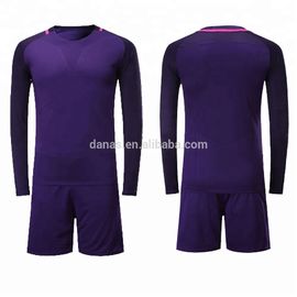 Blank Long Sleeve Cheap Purple Soccer Jersey Team Sports Uniform Football