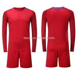 OEM Original Quality Long Sleeve Cool Red Soccer Jersey Football Uniform