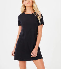 Wholesale crew neck slim fit short sleeve simple blank t-shirt dress