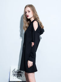 Clothing Fashion Women Cold Shoulder Hoodie Dress