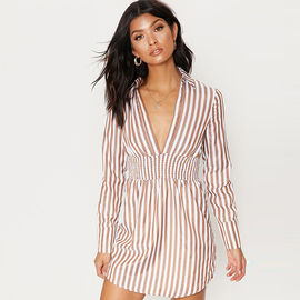 Fall Clothing Sex Deep V Mini Dress For Women