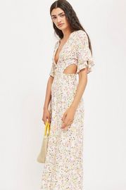 Summer Boho Style V neck Sexy Dress Floral Dress Long Midi