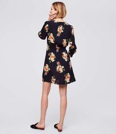 Lady Fashion Long Sleeve Floral Dresses For Women