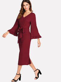 Long Sleeves Women Career Business Wear Dress