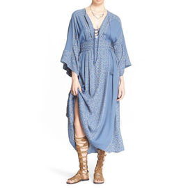 New Style V neck Modern Kimono' Maxi Dress