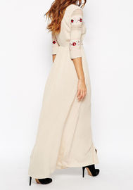 Long sleeve embroidered stylish maxi dress