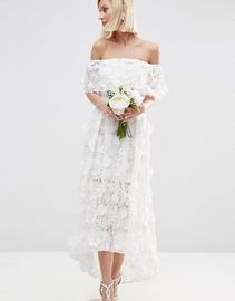 off shoulder women lace party wear long wedding night dress