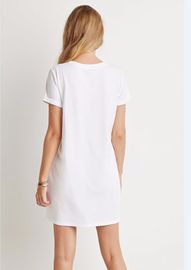 Cotton Design Oversized Blank T-shirt Dress