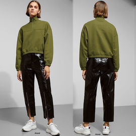 New Fashion Fall Clothing Turtle Neck Zipper Sweatshirt Women