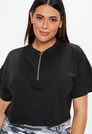 Plus Size Black Ring Pull T Shirt Clothing Women